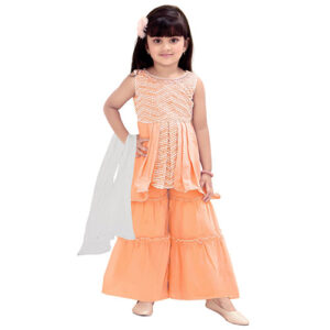Girls Georgette Sharara Set with Dupatta