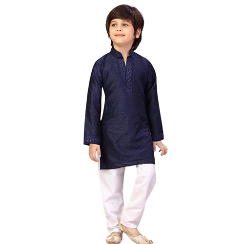 Black Color Embroidered Georgette Kurta Set for Women